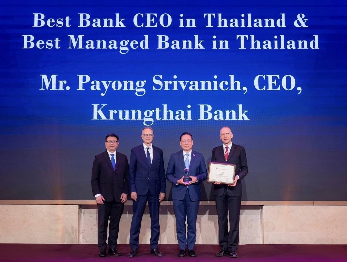 กรุงไทยคว้า 3 รางวัลใหญ่ระดับภูมิภาค นำโดย “Best Bank CEO in Thailand”