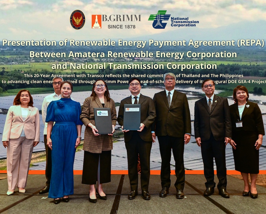 ARECO บ.ย่อย BGRIM ผนึก TransCo ในฟิลิปปินส์ ลงนามสัญญาซื้อขายไฟฟ้าโซลาร์ 50 MW