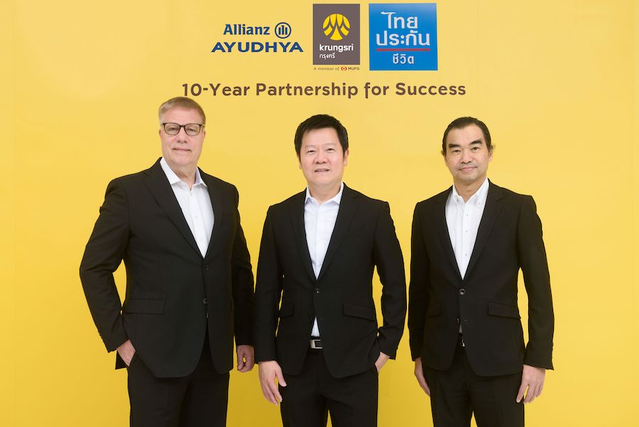 กรุงศรี จับมือ อลิอันซ์ อยุธยา ประกันชีวิต และ ไทยประกันชีวิต ต่อสัญญาพันธมิตร 10 ปี