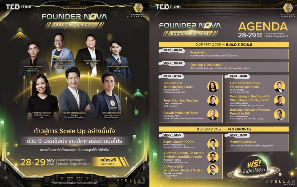 Krungsri Finnovate x TED Fund ปลุกพลัง Startup ไทย! เปิดตัว 
