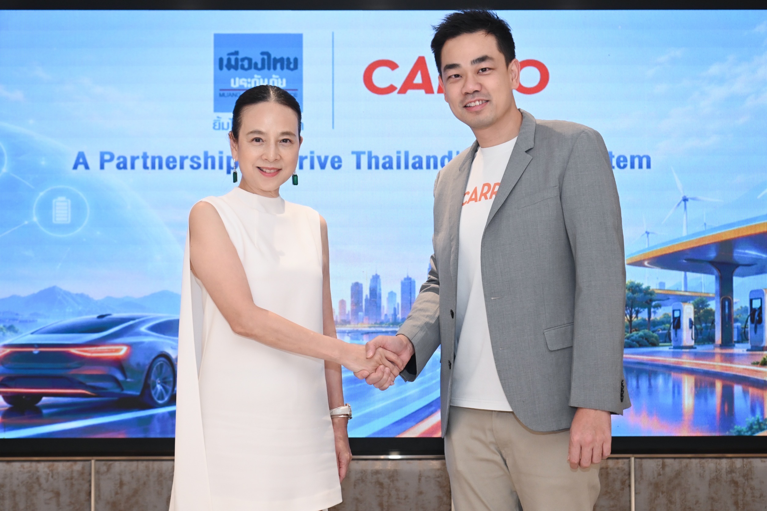 เมืองไทยประกันภัย x CARRO จากสิงคโปร์ สร้าง EV Ecosystem ในไทยครบวงจร